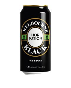 Hop Nation Melbourne Black Nitro Pub Stout 440ml Can